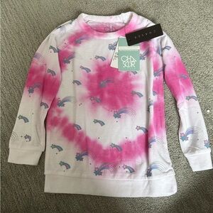 New w Tags CHASER Girls Surfside Tie Dye Shooting Star Long Sleeve Shirt Sz 6